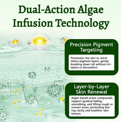 Ceoerty® PureAlgae Ink Removal Support Spray 🌿 — Say Goodbye to Old Tattoo Pigment 💚, Fade Stubborn Ink ✨, Repair & Smooth Treated Skin 💧, Non-Laser ✅, Try It Now! 🔥