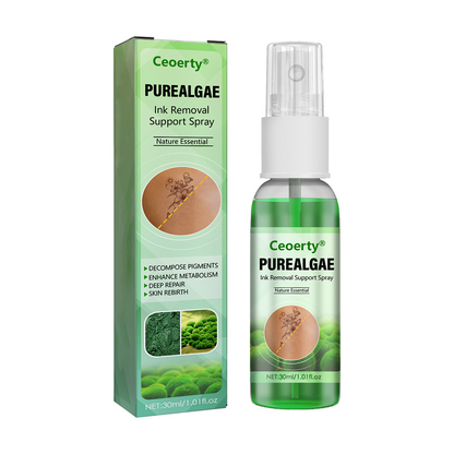 Ceoerty® PureAlgae Ink Removal Support Spray 🌿 — Say Goodbye to Old Tattoo Pigment 💚, Fade Stubborn Ink ✨, Repair & Smooth Treated Skin 💧, Non-Laser ✅, Try It Now! 🔥